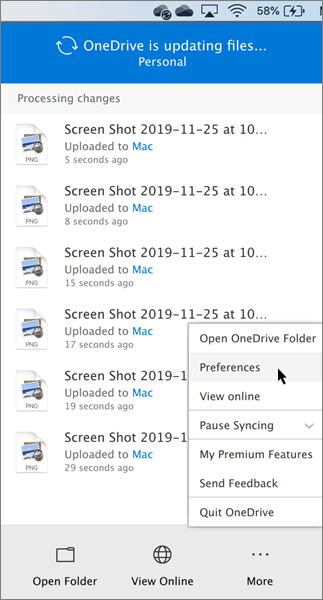 mac onedrive for business stuck loading